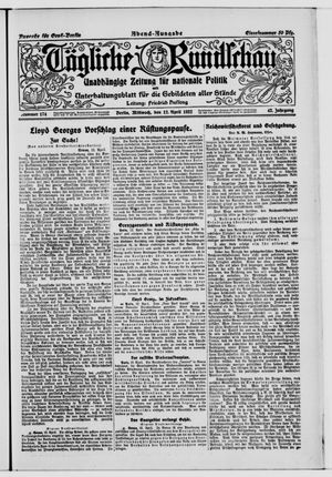 Tägliche Rundschau vom 12.04.1922
