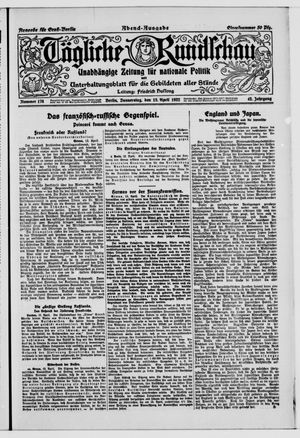 Tägliche Rundschau vom 13.04.1922