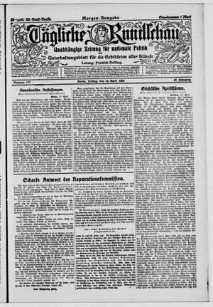 Tägliche Rundschau vom 14.04.1922