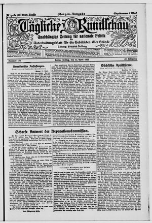 Tägliche Rundschau vom 14.04.1922
