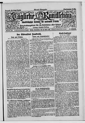Tägliche Rundschau vom 22.04.1922