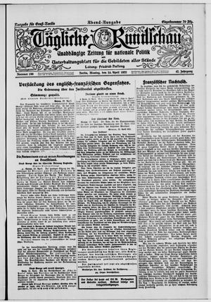 Tägliche Rundschau vom 24.04.1922