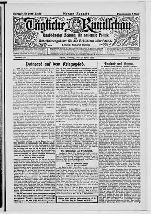 Tägliche Rundschau vom 25.04.1922