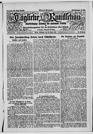 Tägliche Rundschau vom 26.04.1922