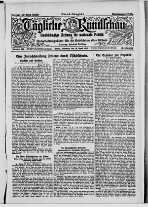 Tägliche Rundschau vom 26.04.1922