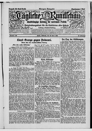 Tägliche Rundschau vom 26.04.1922
