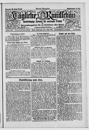 Tägliche Rundschau vom 04.05.1922