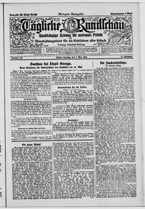 Tägliche Rundschau vom 07.05.1922
