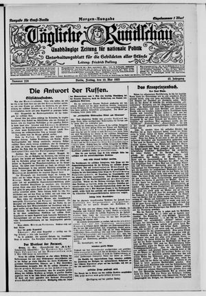 Tägliche Rundschau vom 12.05.1922