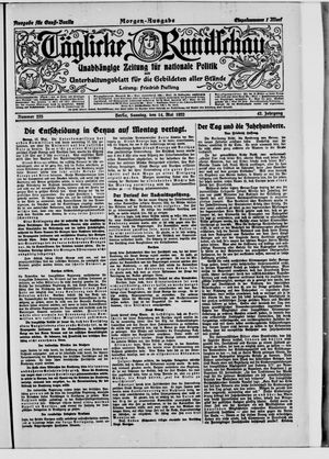 Tägliche Rundschau vom 14.05.1922