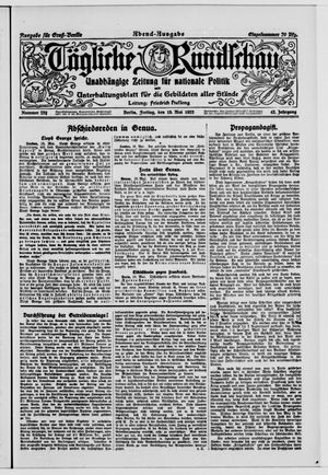 Tägliche Rundschau vom 19.05.1922