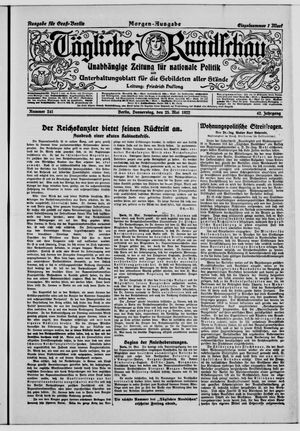 Tägliche Rundschau on May 25, 1922