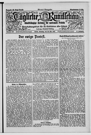Tägliche Rundschau vom 30.05.1922