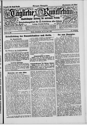 Tägliche Rundschau vom 10.06.1922