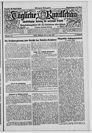 Tägliche Rundschau vom 14.06.1922