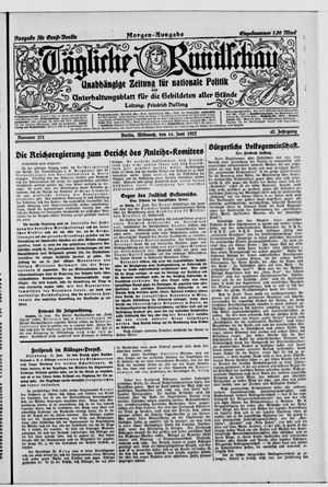 Tägliche Rundschau vom 14.06.1922