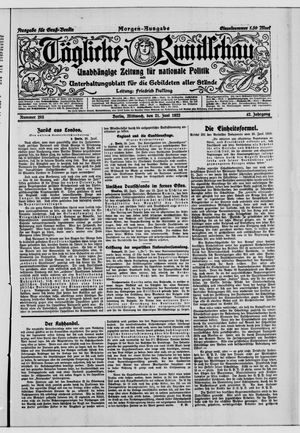 Tägliche Rundschau vom 21.06.1922
