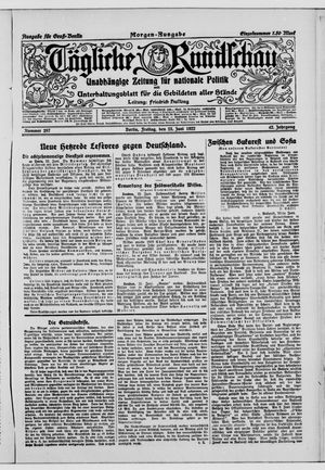 Tägliche Rundschau vom 23.06.1922