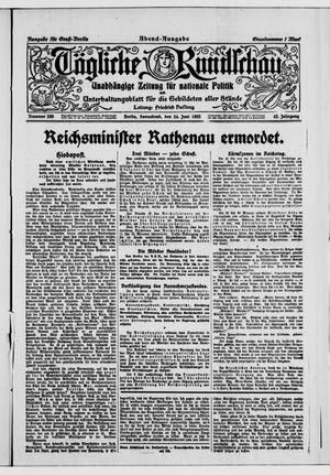Tägliche Rundschau vom 24.06.1922