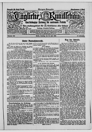 Tägliche Rundschau vom 25.06.1922