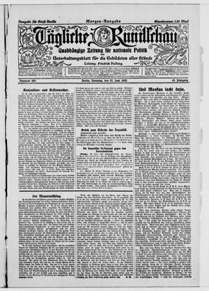 Tägliche Rundschau on Jun 27, 1922