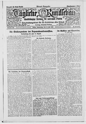 Tägliche Rundschau vom 13.07.1922
