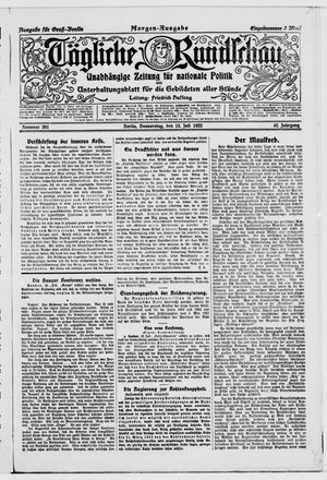 Tägliche Rundschau vom 13.07.1922