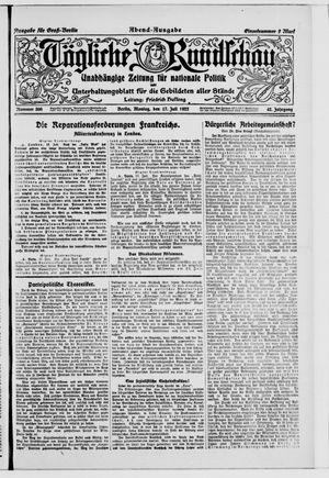 Tägliche Rundschau vom 17.07.1922
