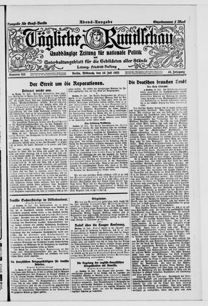 Tägliche Rundschau vom 19.07.1922
