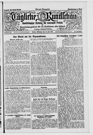 Tägliche Rundschau vom 19.07.1922