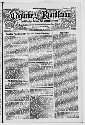 Tägliche Rundschau vom 20.07.1922