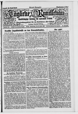 Tägliche Rundschau vom 20.07.1922