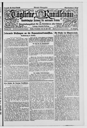 Tägliche Rundschau vom 22.07.1922
