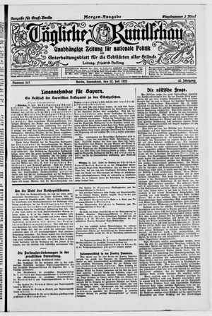 Tägliche Rundschau vom 22.07.1922