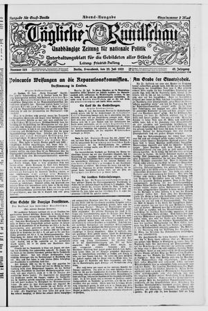 Tägliche Rundschau vom 22.07.1922