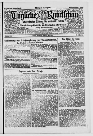 Tägliche Rundschau vom 23.07.1922