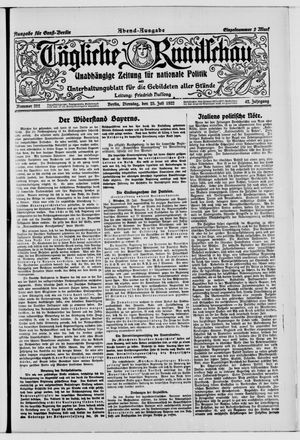 Tägliche Rundschau vom 25.07.1922