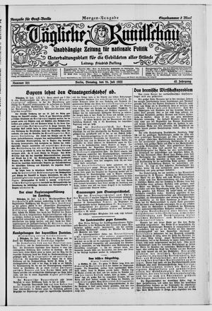 Tägliche Rundschau vom 25.07.1922