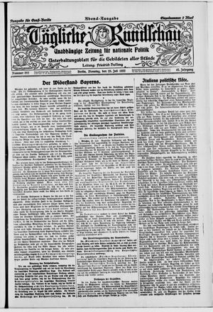 Tägliche Rundschau vom 25.07.1922