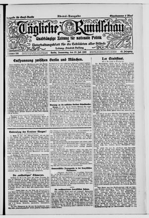 Tägliche Rundschau vom 27.07.1922