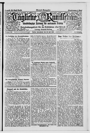 Tägliche Rundschau vom 29.07.1922