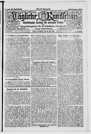 Tägliche Rundschau vom 29.07.1922