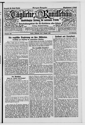 Tägliche Rundschau on Aug 2, 1922