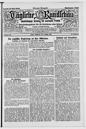 Tägliche Rundschau on Aug 2, 1922