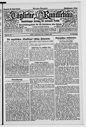 Tägliche Rundschau vom 03.08.1922