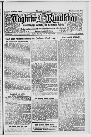 Tägliche Rundschau vom 15.08.1922