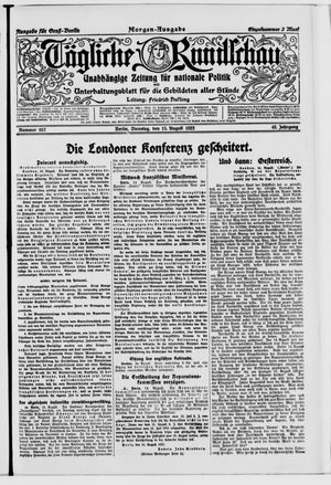 Tägliche Rundschau vom 15.08.1922