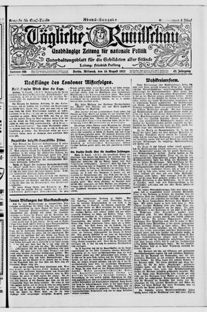 Tägliche Rundschau vom 16.08.1922