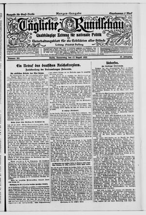 Tägliche Rundschau vom 17.08.1922