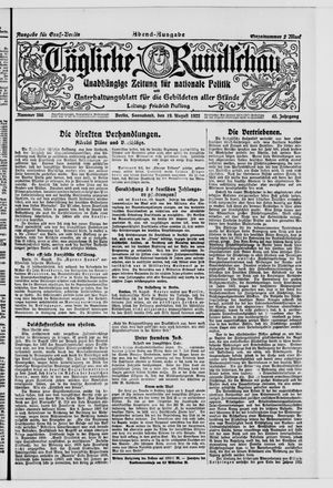 Tägliche Rundschau vom 19.08.1922